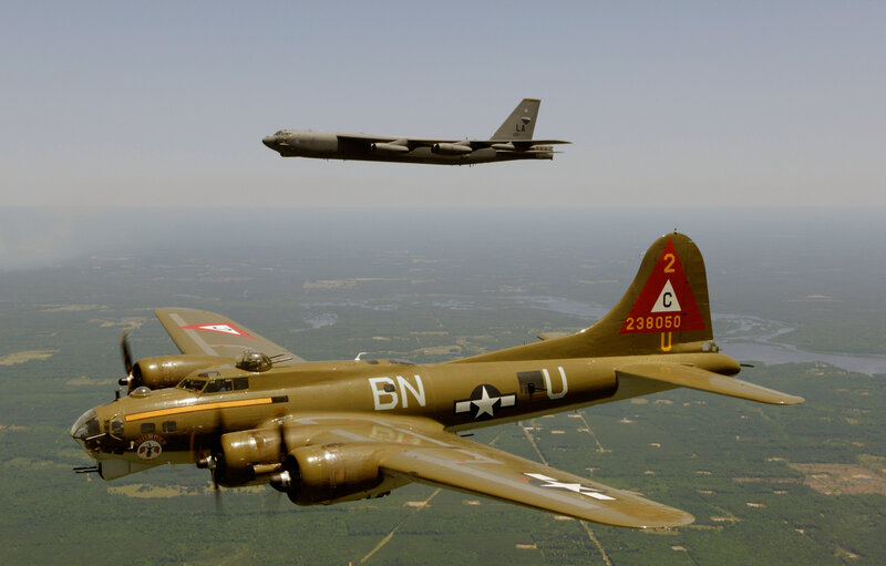 B-17 and B-52 Bombers — Green