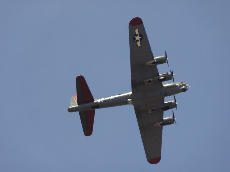 B-17 Bomber Aircraft — Blue, Serene