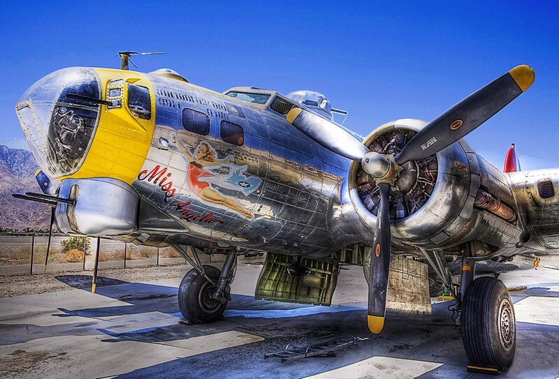 B-17 Bomber Aircraft — Blue