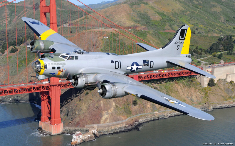 B-17 Bomber Aircraft — Gray, Dramatic, Afternoon, Photograph