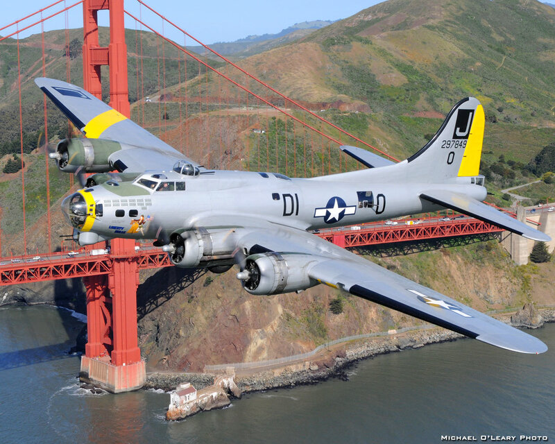 B-17 Bomber Aircraft — Gray, Dramatic