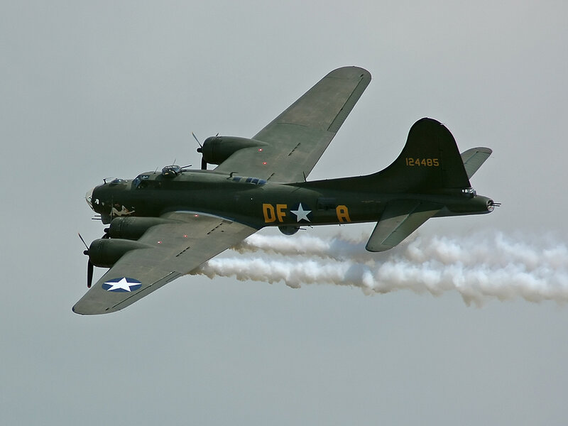 B-17 Bomber Aircraft — Gray, Dynamic