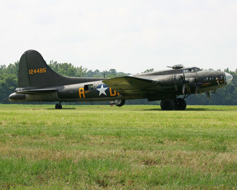 B-17 Bomber Aircraft — Green, Calm