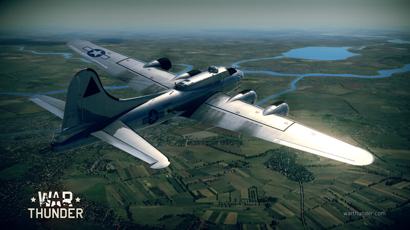 B-17 Bomber Aircraft — Green, Serene, Afternoon, 3d Render