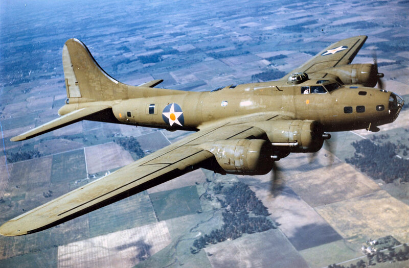 B-17 Bomber Aircraft — Olive Drab