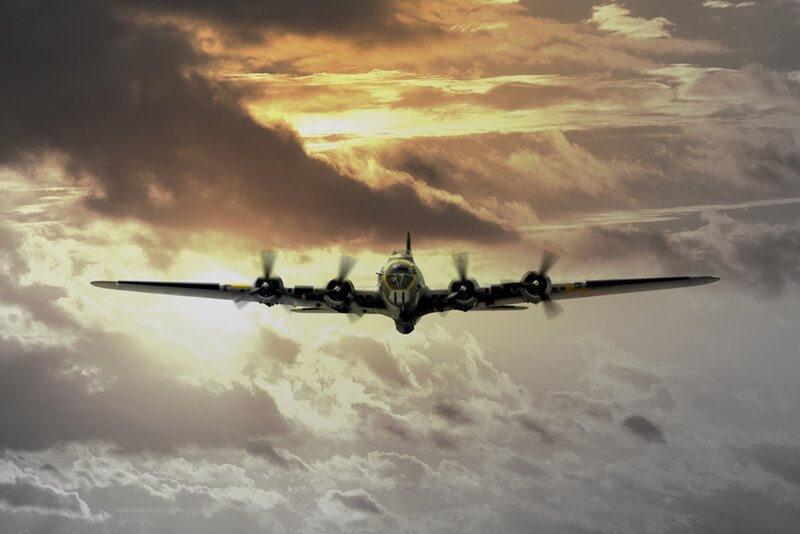 B-17 Bomber Aircraft — Orange