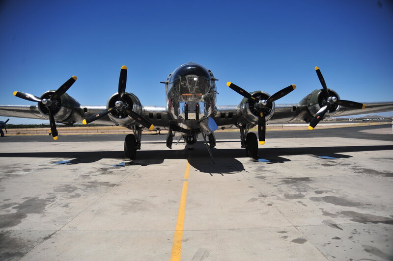 B-17 Bomber Aircraft — Silver, Clear