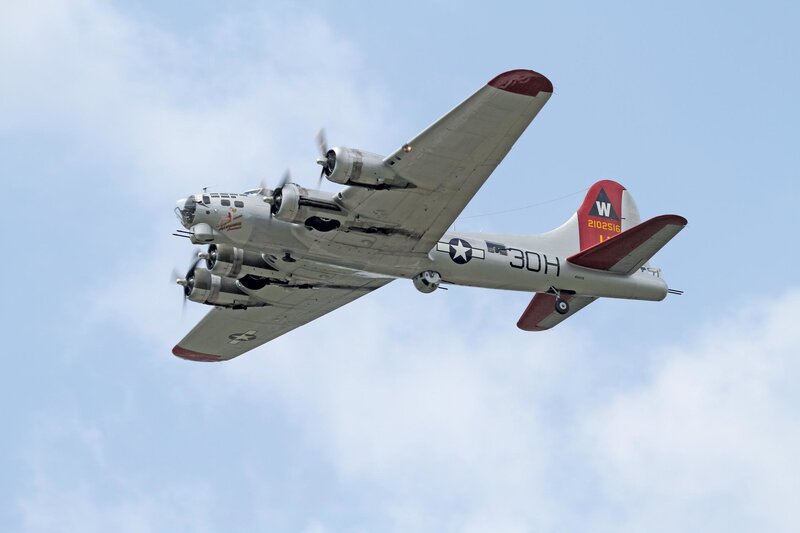 B-17 Bomber Aircraft — White