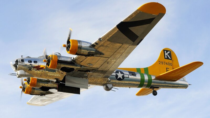 B-17 Bomber Aircraft — Yellow