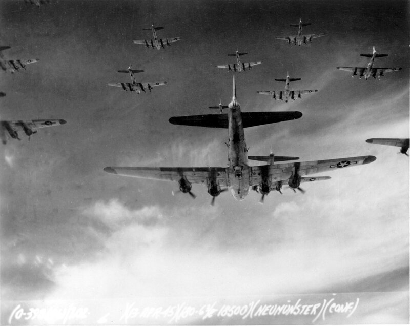 B-17 bomber formation