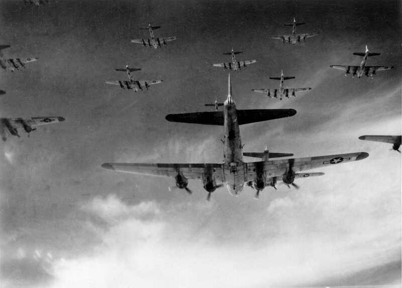 B-17 bomber formation
