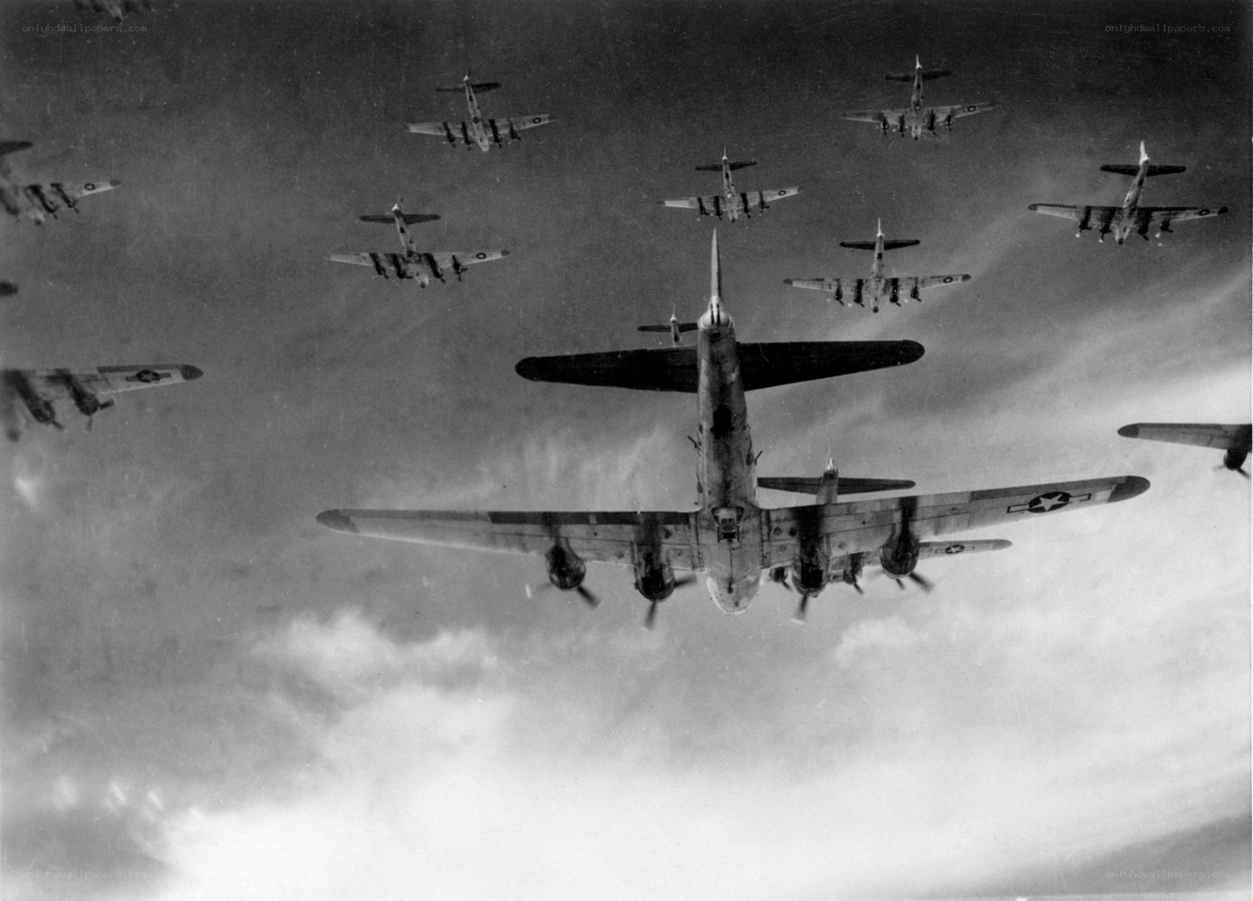 B-17 bomber formation
