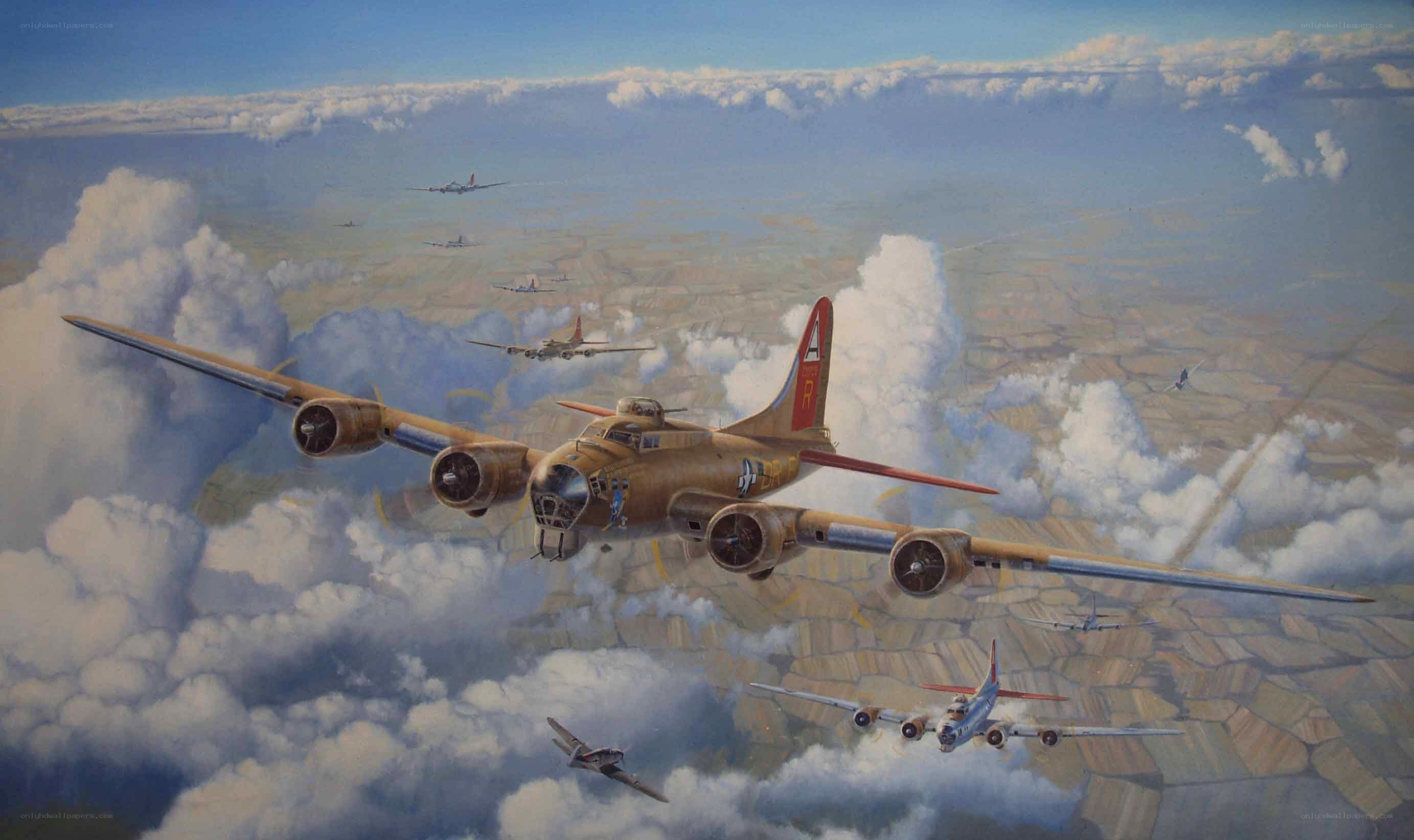 B-17 bomber formation