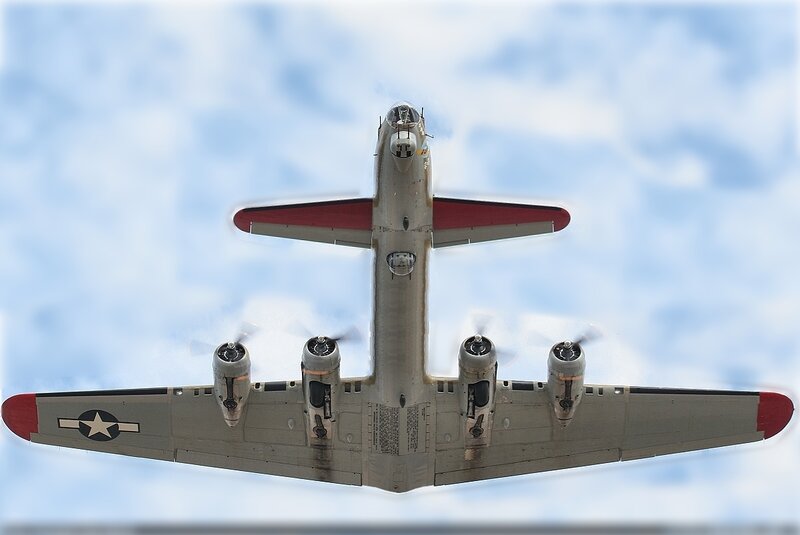 B-17 bomber from below