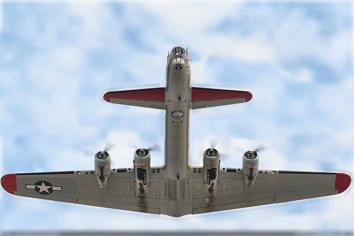 B-17 bomber from below