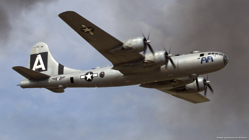 B-17 Bomber in Flight — Gray, Dramatic