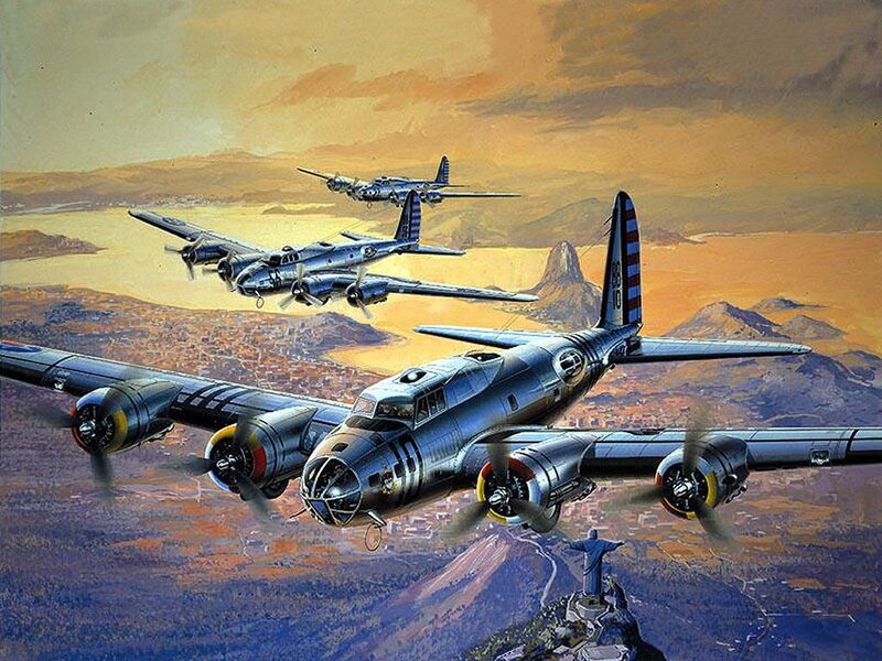 B-17 Bombers Flying
