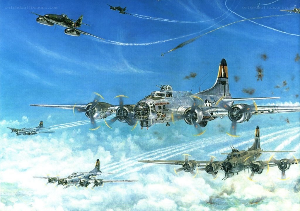 B-17 bombers in combat