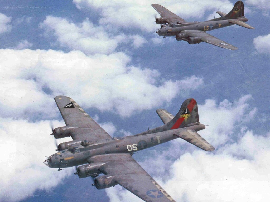 B-17 bombers in formation