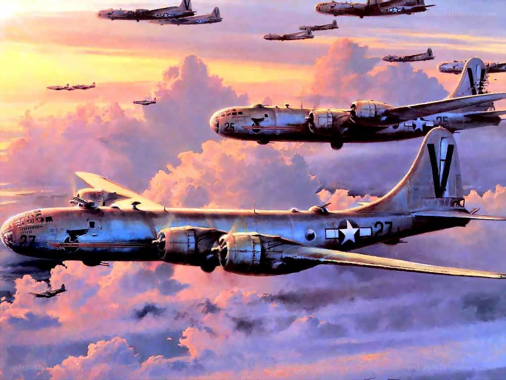 B-17 bombers in formation