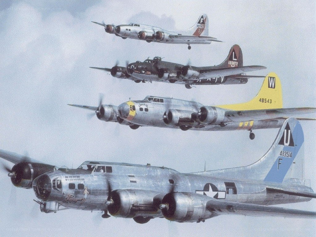 B-17 bombers in formation