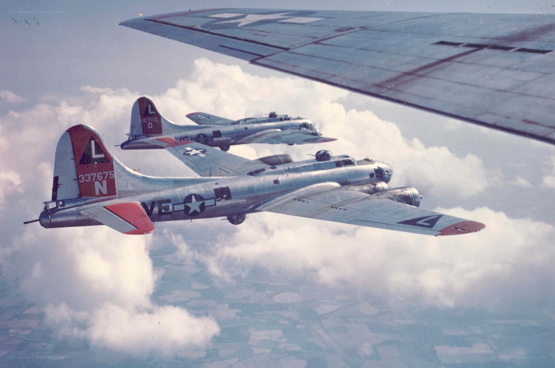 B-17 bombers in formation