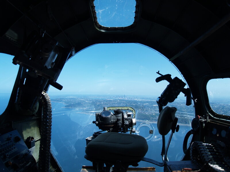 B-17 cockpit view