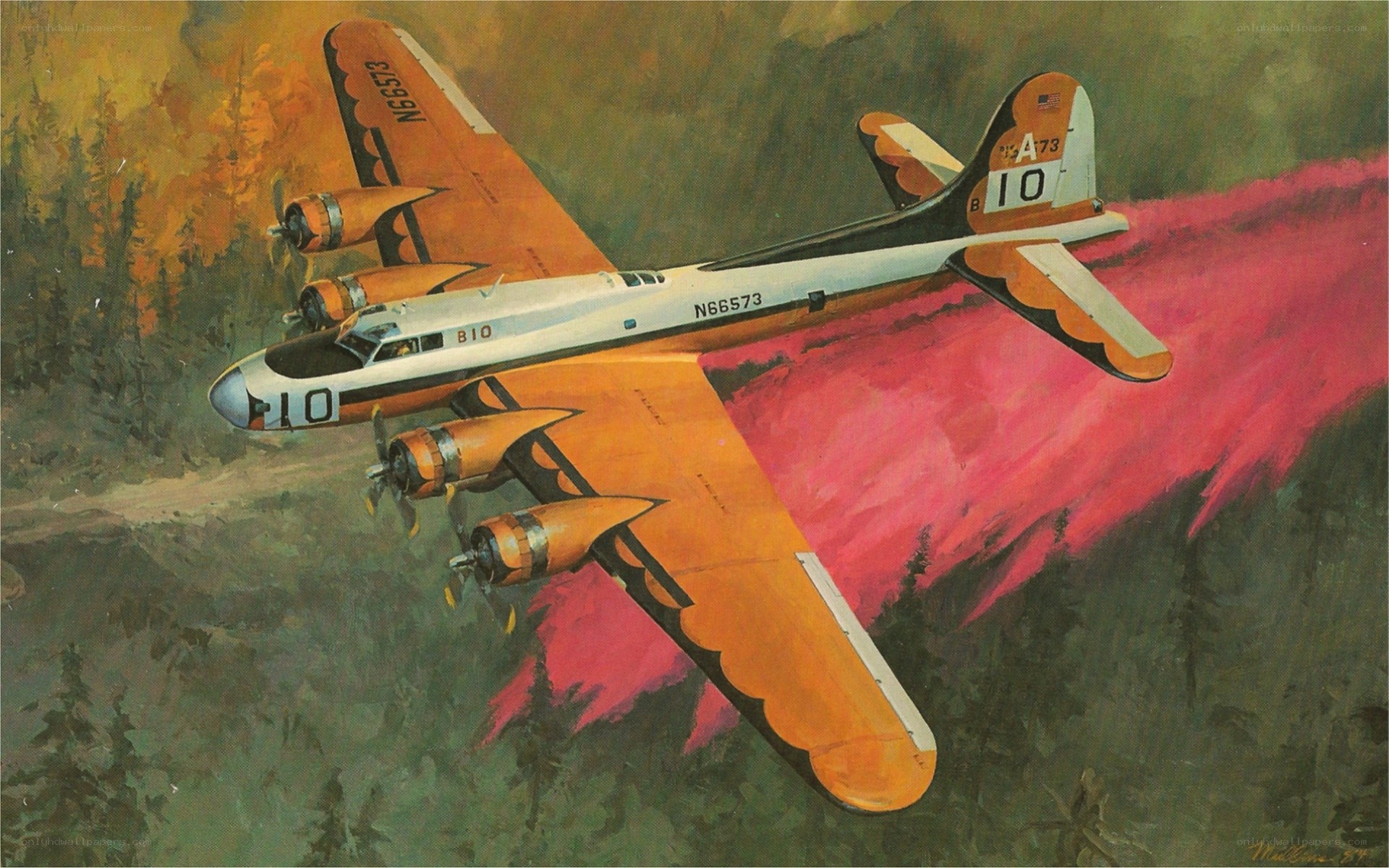 B-17 Flying Fortress in action