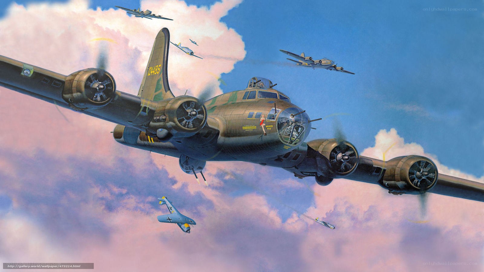 B-17 Flying Fortress in combat