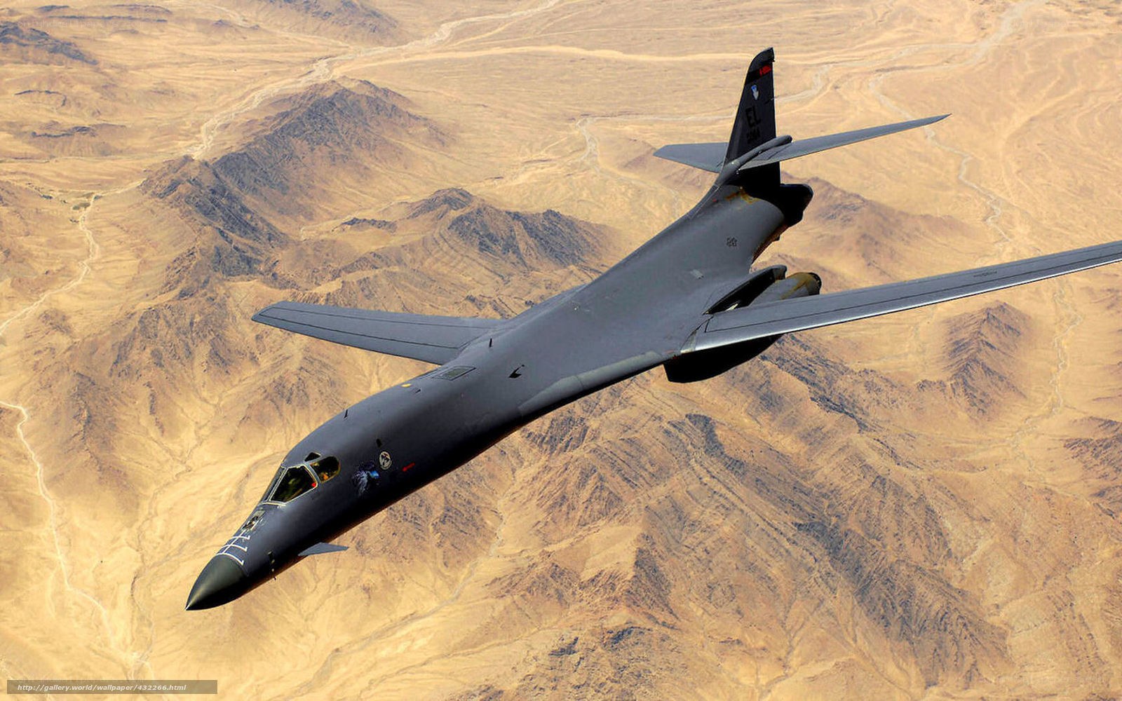 B-1B Lancer bomber in flight