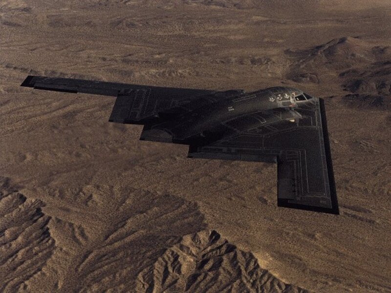 B-2 Spirit Bomber — Black, Dramatic