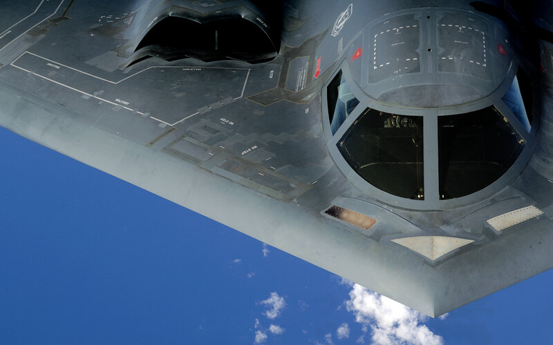 B-2 Spirit Bomber — Blue, Dramatic