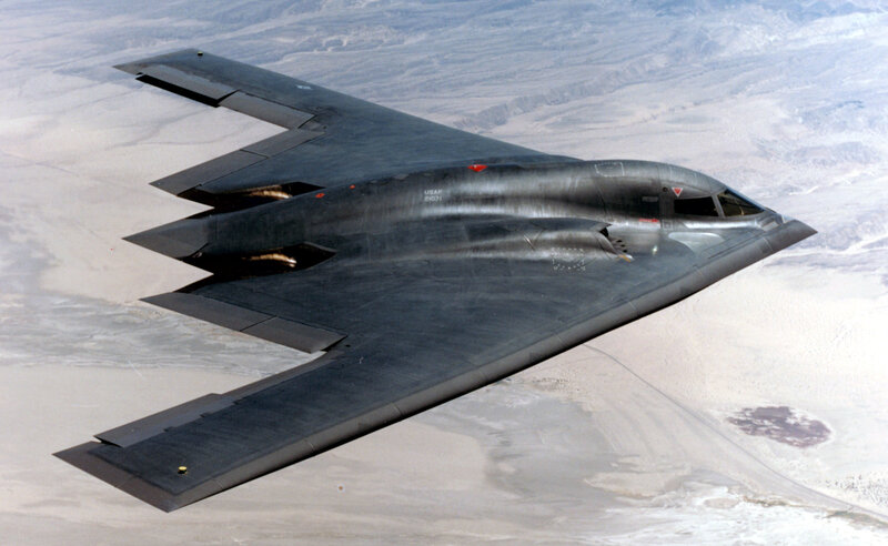 B-2 Spirit Bomber — Gray, Aerial, Afternoon, Photograph