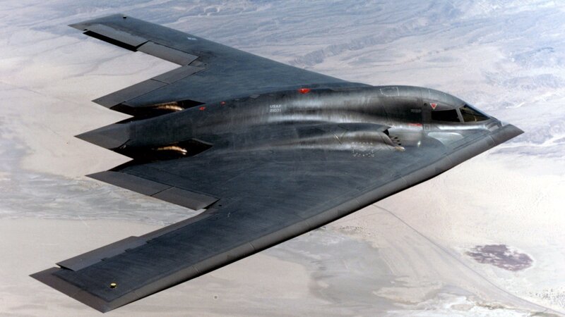 B-2 Spirit Bomber — Gray, Aerial, Photograph