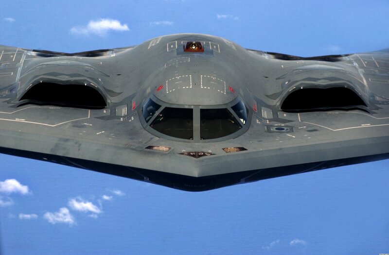 B-2 Spirit Bomber — Gray, Calm, Afternoon