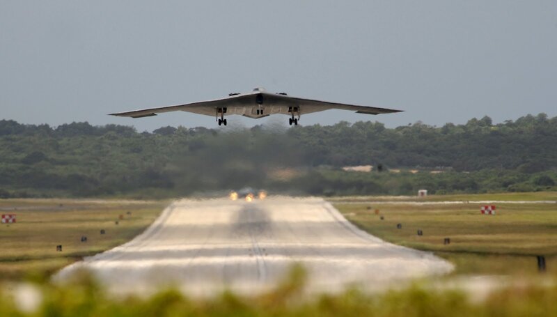 B-2 Spirit Bomber — Gray, Dramatic, Afternoon, Photograph, Airplane