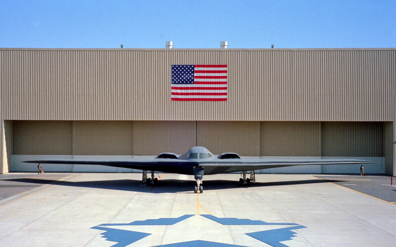 B-2 Spirit Bomber — Gray, Dramatic, Afternoon, Photograph