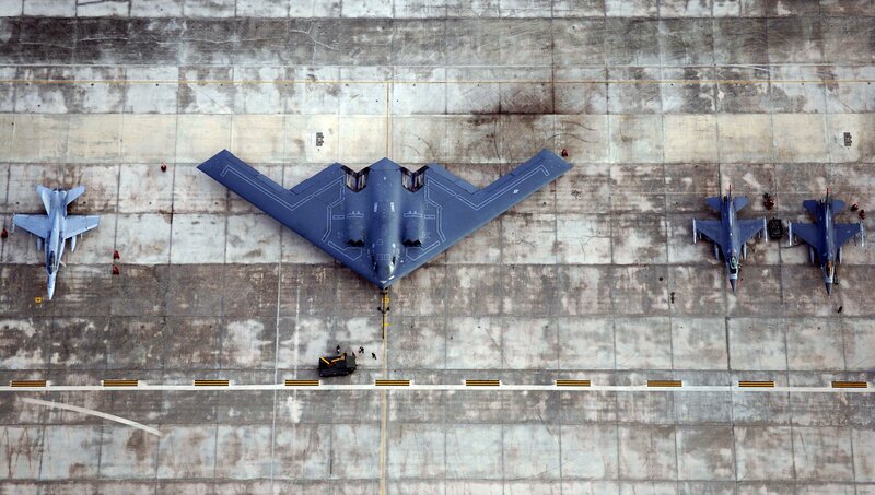 B-2 Spirit Bomber — Gray, Industrial