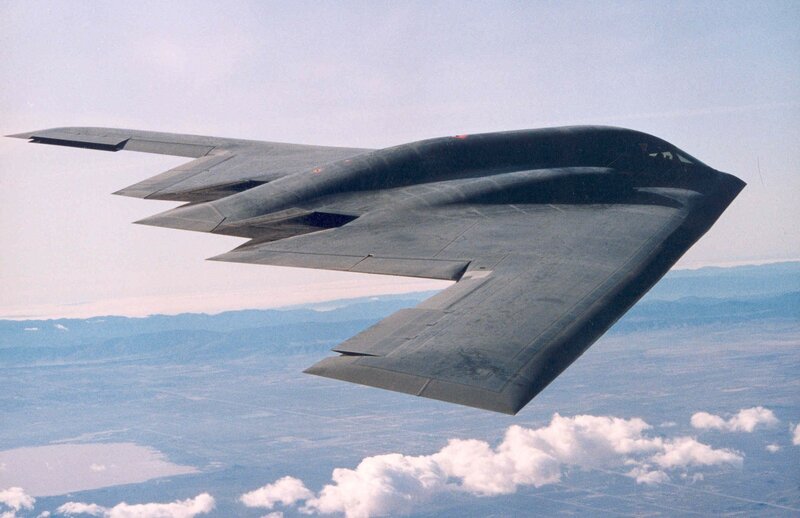 B-2 Spirit Bomber — Gray, Serene, Afternoon