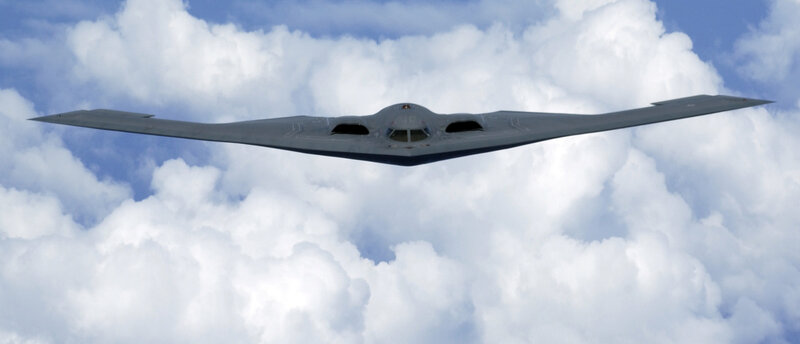 B-2 Spirit Bomber — Gray, Serene, Photograph, Clouds