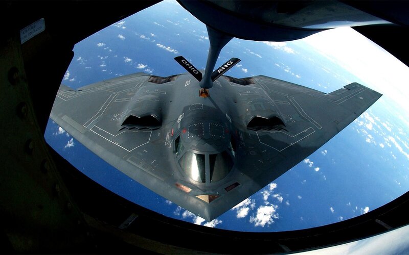 B-2 Spirit bomber in flight