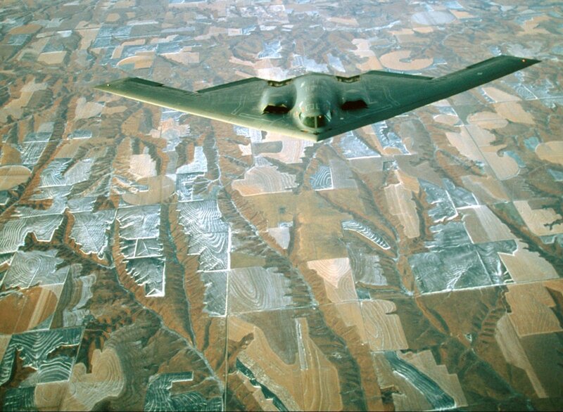 B-2 Spirit bomber in flight