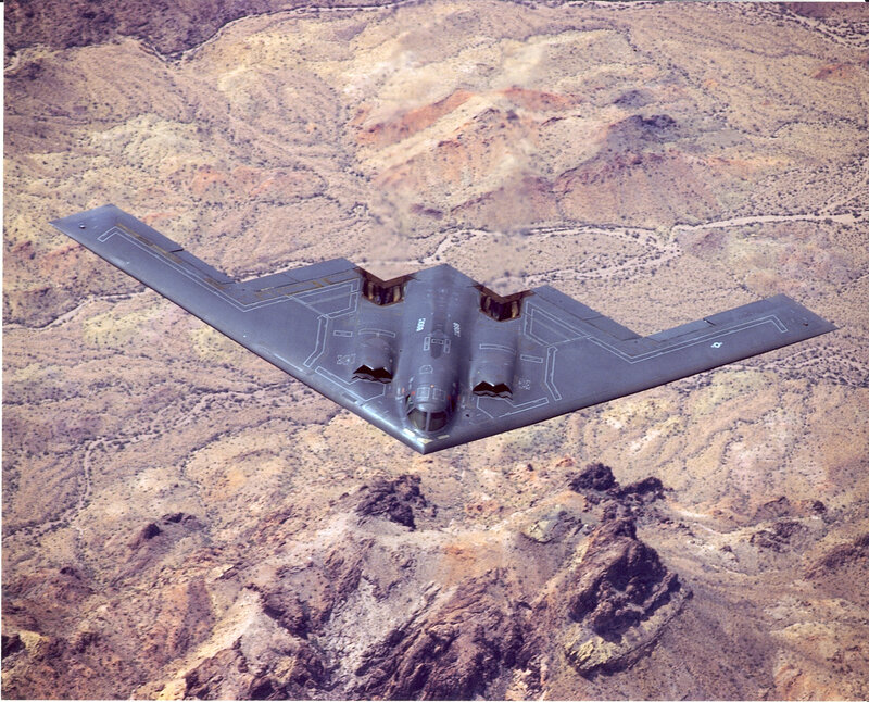 B-2 Spirit bomber in flight