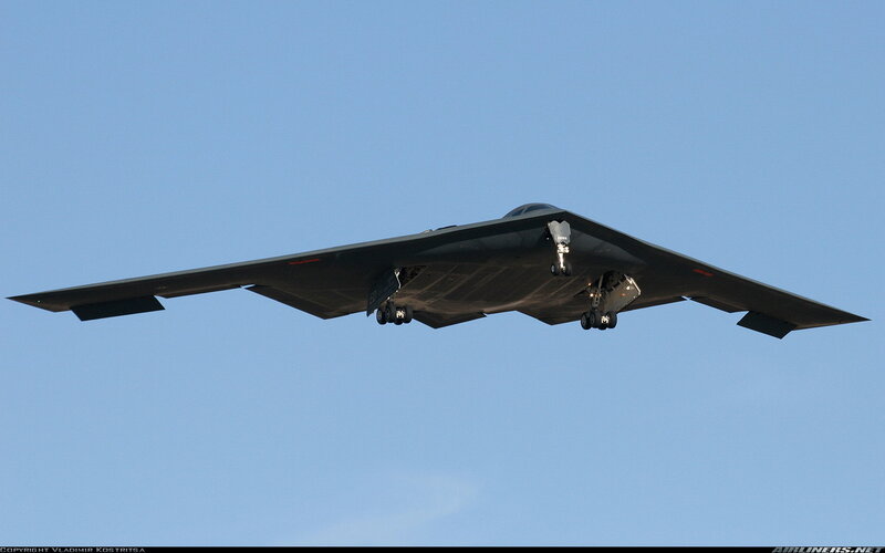 B-2 Spirit bomber in flight
