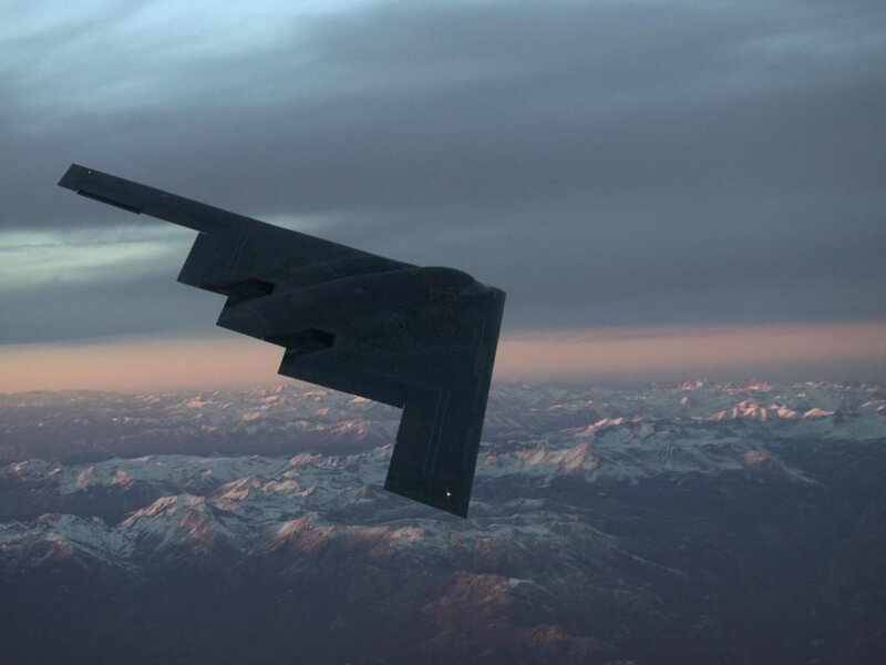 B-2 Spirit bomber in flight