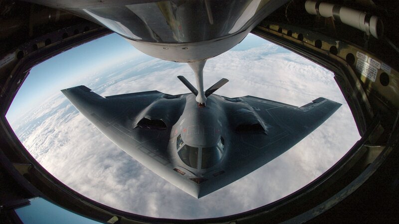 B-2 Spirit bomber in flight