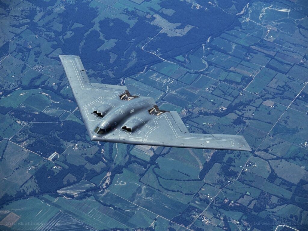 B-2 Spirit bomber in flight