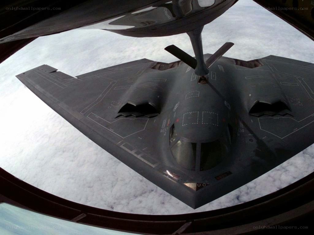 B-2 Spirit bomber in flight