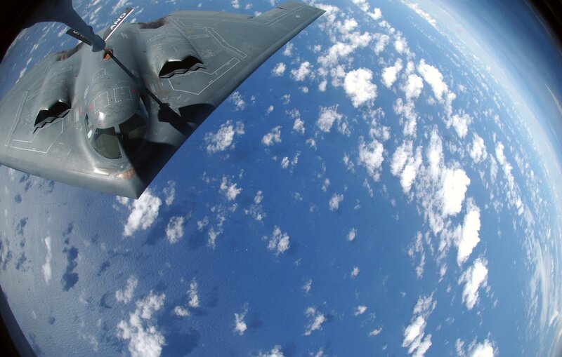 B-2 Spirit bomber in flight