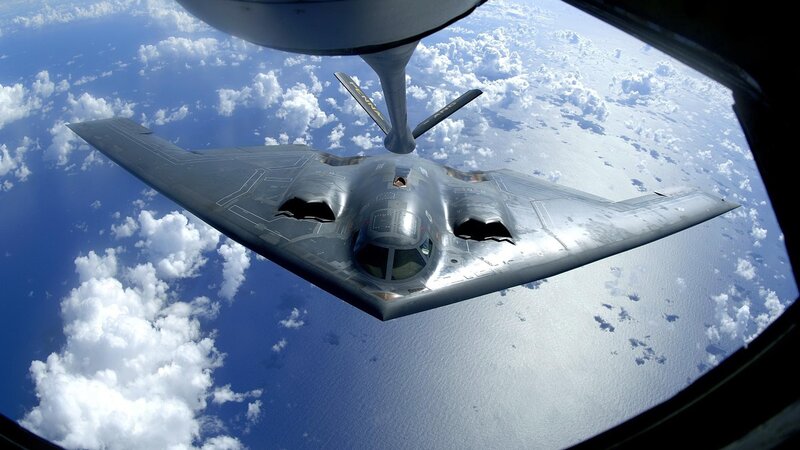 B-2 Spirit bomber in flight